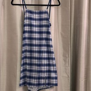 Plaid tank top dress